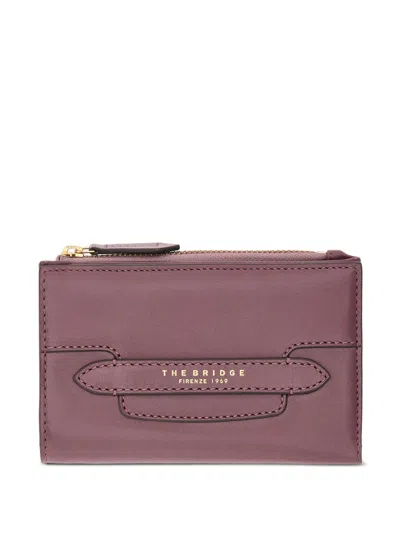 The Bridge Leather Wallet In Purple