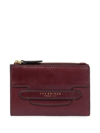 The Bridge Leather Wallet In Purple