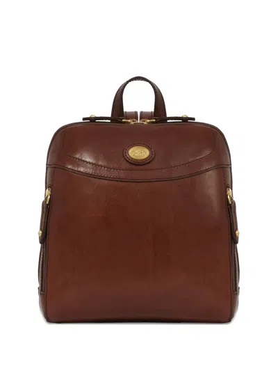 The Bridge Leather Zip-fastening Backpack In Brown