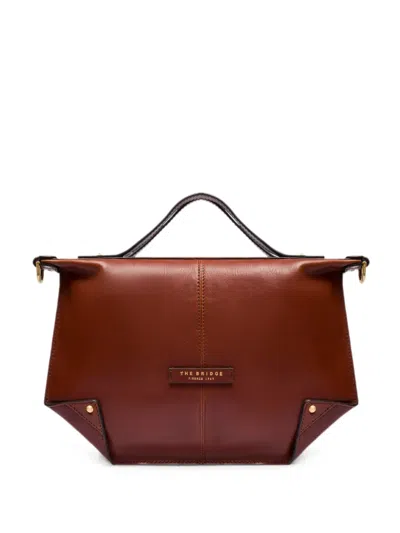 The Bridge Leather Zip-top Cross Body Bag In Brown