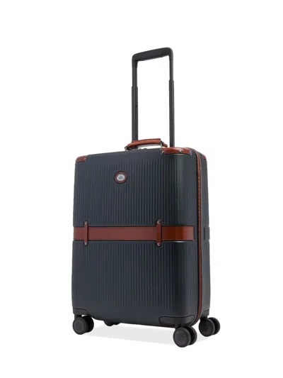 The Bridge Leather-trim Cabin Suitcase In Gray