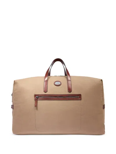 The Bridge Leather-trim Holdall In Brown