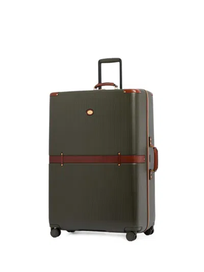 The Bridge Leather-trim Suitcase In Green