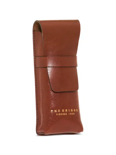The Bridge Life_style Leather Cigar Case In Red