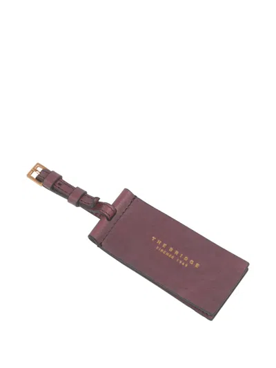 The Bridge Life-style Logo-print Leather Luggage Tag In Brown