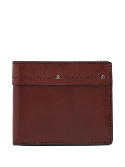 The Bridge Logo Leather Wallet In Brown