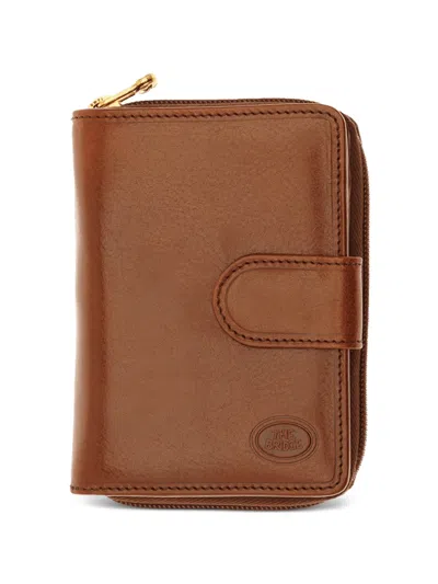 The Bridge Logo Leather Wallet In Brown