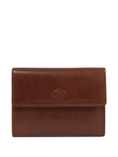 The Bridge Logo-embossed Leather Wallet In Purple
