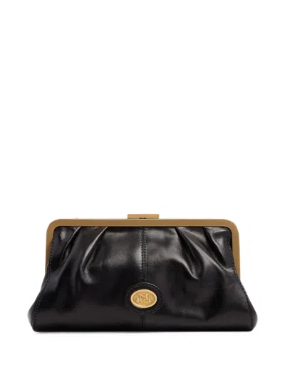 The Bridge Logo-plaque Clutch Bag In Black