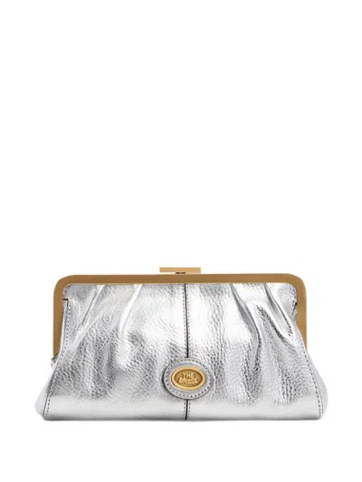 The Bridge Logo-plaque Clutch Bag In White