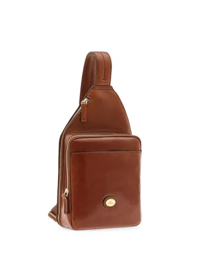 The Bridge Logo-plaque Cross Body Bag In Brown