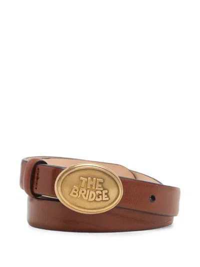 The Bridge Logo-plaque Leather Belt In Brown