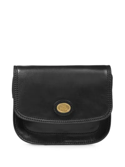 The Bridge Logo-plaque Leather Cross Body Bag In Black