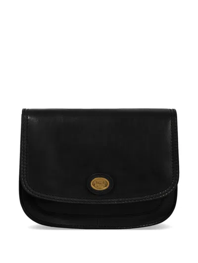 The Bridge Logo-plaque Leather Cross Body Bag In Black
