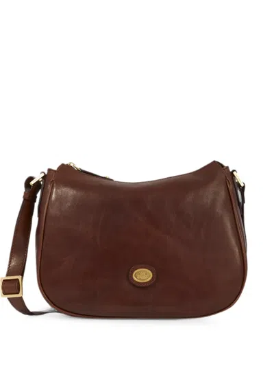 The Bridge Logo-plaque Leather Crossbody Bag In Brown
