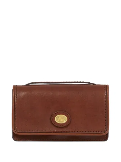 The Bridge Logo-plaque Leather Mini Bag In Brown