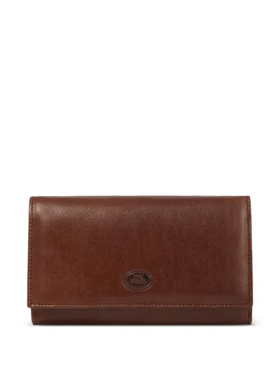 The Bridge Logo-plaque Leather Wallet In Brown