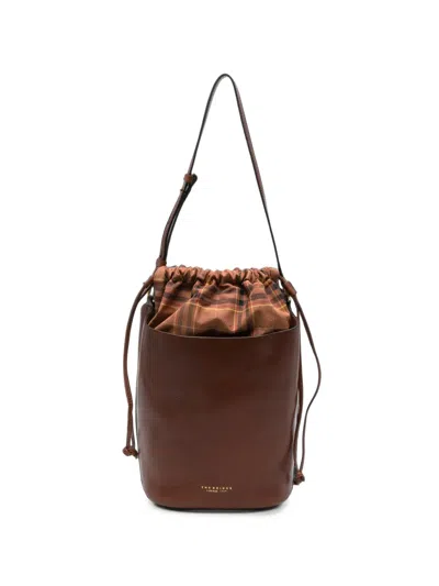 The Bridge Logo-print Bucket Bag In Orange