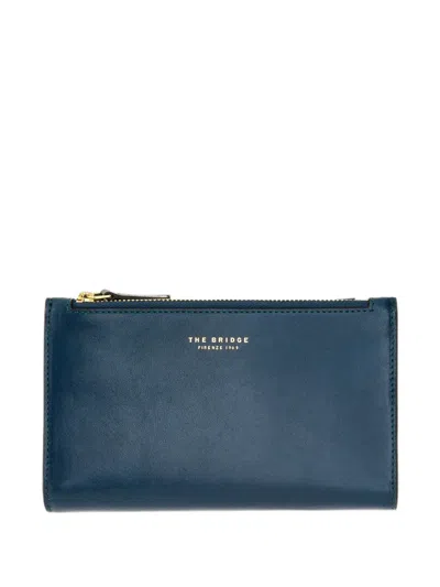 The Bridge Logo-print Leather Mini Bag In Blue