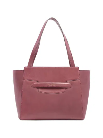 The Bridge Logo-print Leather Tote Bag In Pink