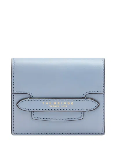 The Bridge Logo-print Leather Wallet In Blue