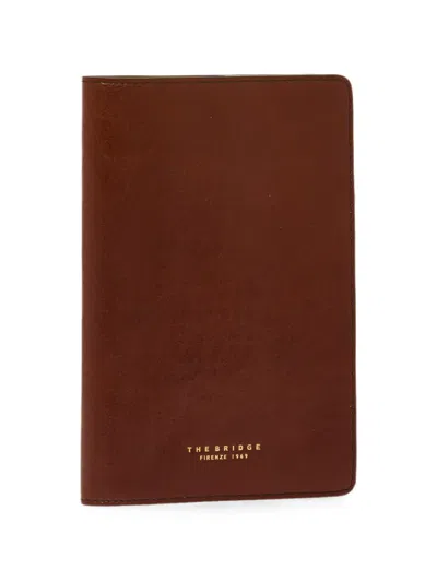 The Bridge Logo-stamp Leather Agenda In Brown