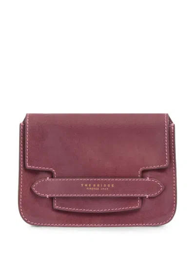 The Bridge Lucrezia Leather Shoulder Bag In Burgundy