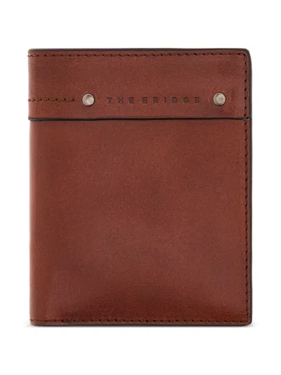 The Bridge Ludovico Logo-debossed Leather Card Holder In Brown