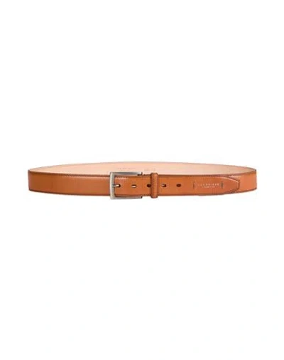 The Bridge Man Belt Tan Size 39.5 Leather In Brown