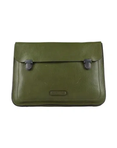 The Bridge Man Document Holder Green Size - Leather In Green