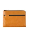 The Bridge Man Document Holder Mandarin Size - Leather In Orange