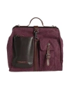 The Bridge Man Handbag Deep Purple Size - Textile Fibers, Leather In Purple