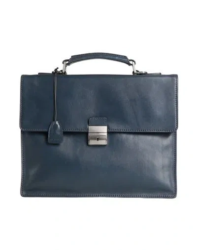 The Bridge Man Handbag Navy Size - Leather In Blue