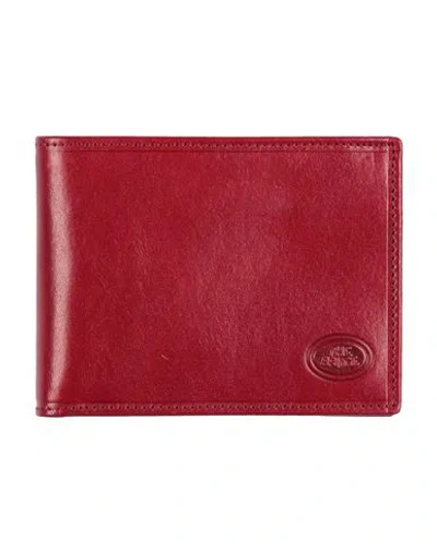 The Bridge Man Wallet Brick Size - Leather In Red