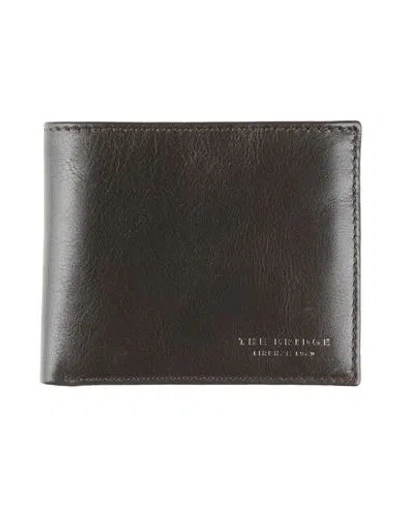 The Bridge Man Wallet Dark Brown Size - Leather