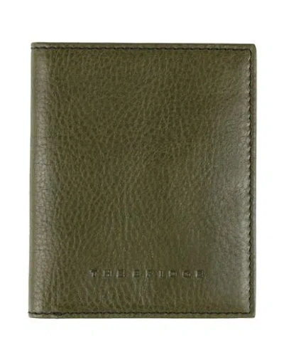 The Bridge Man Wallet Military Green Size - Cow Leather