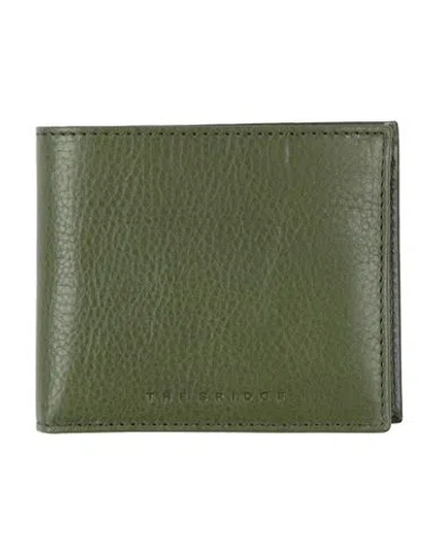 The Bridge Man Wallet Military Green Size - Leather