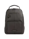 The Bridge Manfredi Grained Calf Leather Backpack In Pattern