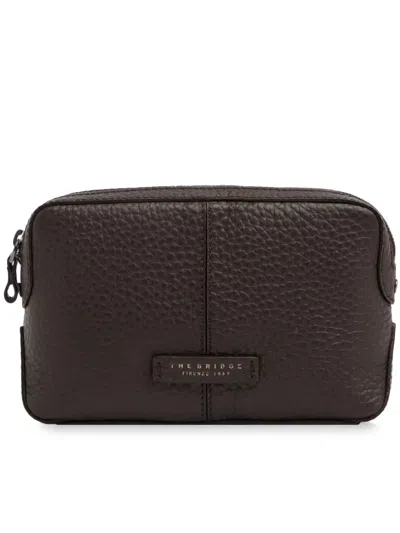 The Bridge Manfredi Clutch Bag In Marrone