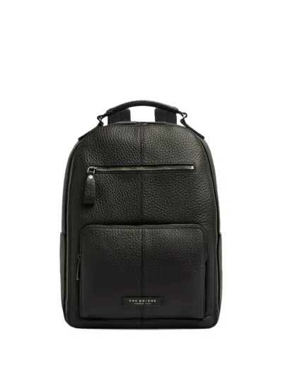 The Bridge Manfredi Leather Backpack In Black