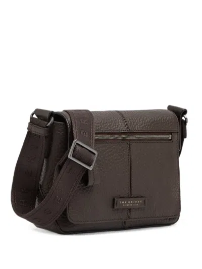 The Bridge Manfredi Leather Messenger Bag In Purple