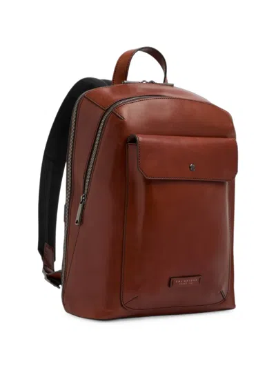 The Bridge Mattia Leather Flap-pocket Backpack In Black