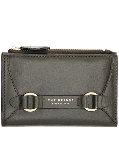 The Bridge Logo-print Leather Wallet In Gray