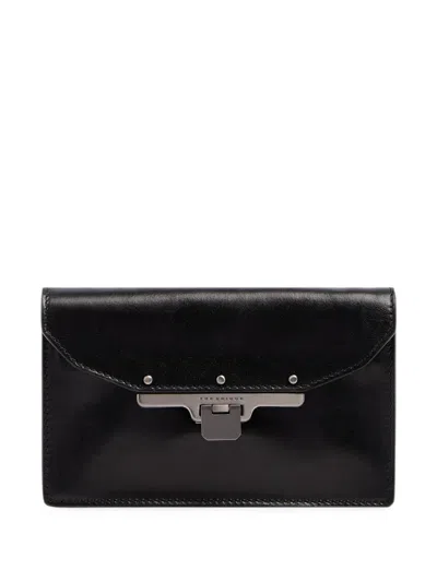 The Bridge Mina Leather Clutch Bag In Black