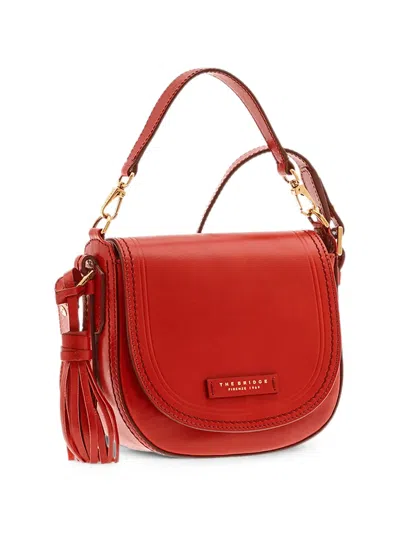 The Bridge Pearl District Tassel-detail Leather Tote Bag In Red
