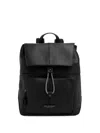 The Bridge Pebbled Leather Flap Backpack In Pattern