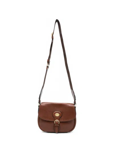 The Bridge Pebbled-leather Cross Body Bag In Brown