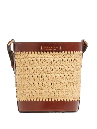 The Bridge Raffia Bucket Bag In Nude