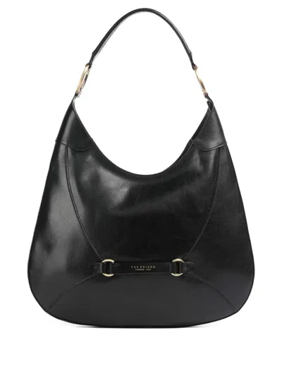 The Bridge Ring-detail Leather Shoulder Bag In Black