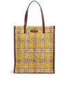 The Bridge Plaid Tote Bag In Gold